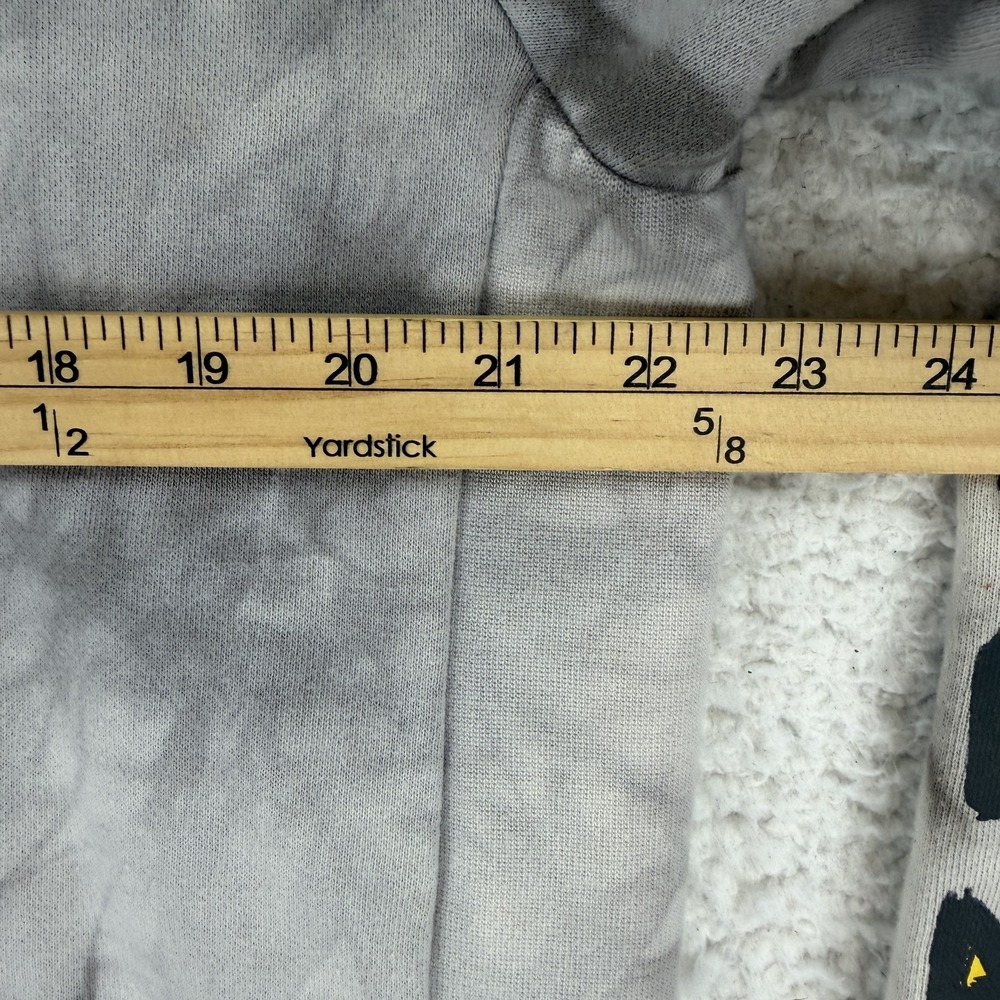 Quiksilver Hoodie Mens XL Gray Tie Dye Pullover Fleece Surf Graphic Sweatshirt - Picture 6 of 8
